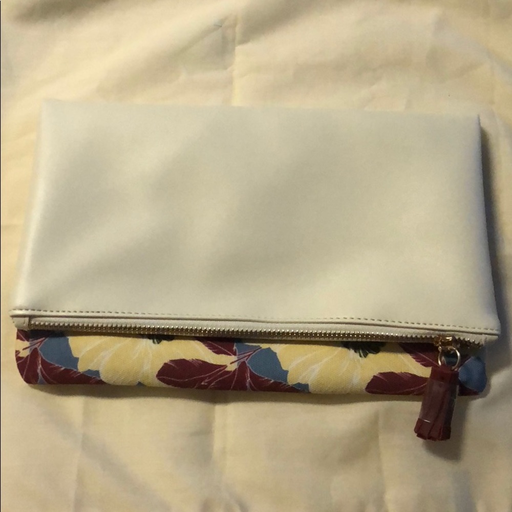 Rachel Pally reversible clutch yellow mauve